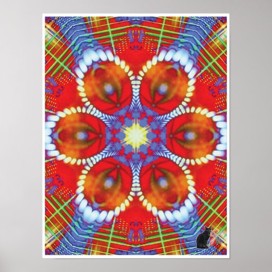 Ping Kinetic Collage Kaleidoscope Poster (Devant)
