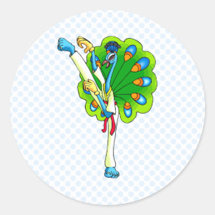 Ping Peacock Ronde Sticker
