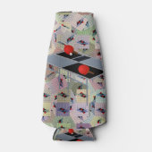 Ping Pong Abstract Art Flesjeskoeler (Voorkant)