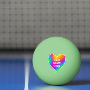 Ping Pong Arc-en-ciel Luminosité du coeur dans la balle de p