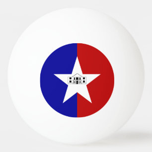 Ping pong bal met vlag van San Antonio Pingpongballen