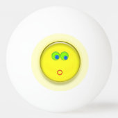 Ping Pong Bal - Verrast Zonnegezicht op Roze Pingpongballen (Achterkant)