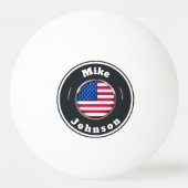 Ping Pong Ball - Aangepaste Amerikaanse vlag naam (Voorkant)