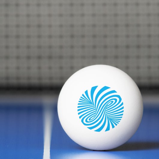 Ping Pong Balle de ping-pong Azure Swirl (Filet)