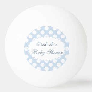 Ping Pong Balle de ping-pong Baby Shower à pois bleus
