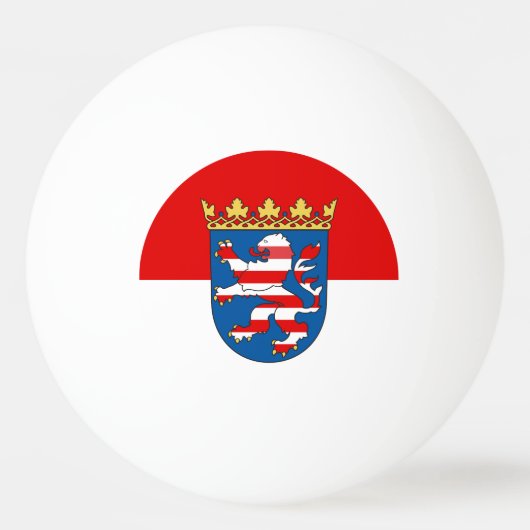 Ping Pong Balle de ping-pong drapeau de Hesse (Devant)
