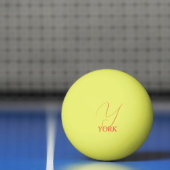Ping Pong Balle de ping-pong monogrammée orange vif (Filet)