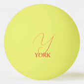 Ping Pong Balle de ping-pong monogrammée orange vif (Dos)