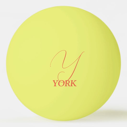 Ping Pong Balle de ping-pong monogrammée orange vif (Devant)