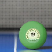 Ping Pong balle de ping-pong verte avec photo (Filet)