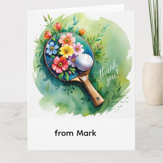 Ping Pong Bedankkaart (Voorkant)