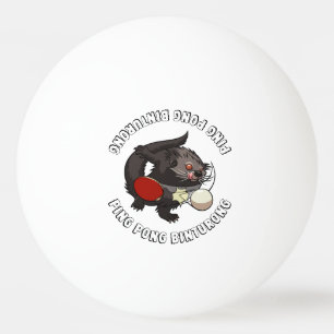 Ping Pong Binturong Table Tennis Player Bearcat Pingpongballen