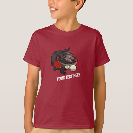 Ping Pong Binturong Tafeltennisspeler Bearcat T-shirt (Voorkant)