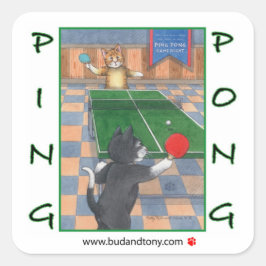 Ping Pong Cats Bud & Tony Sticker