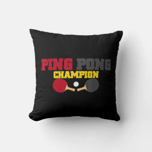 Ping Pong Champion Fun Cute Table Tennis Gift Kussen