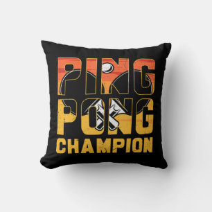 Ping Pong Champion Retro Table Tennis Kussen