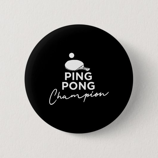 Ping Pong Champion Table Tennis Ronde Button 5,7 Cm (Voorkant)