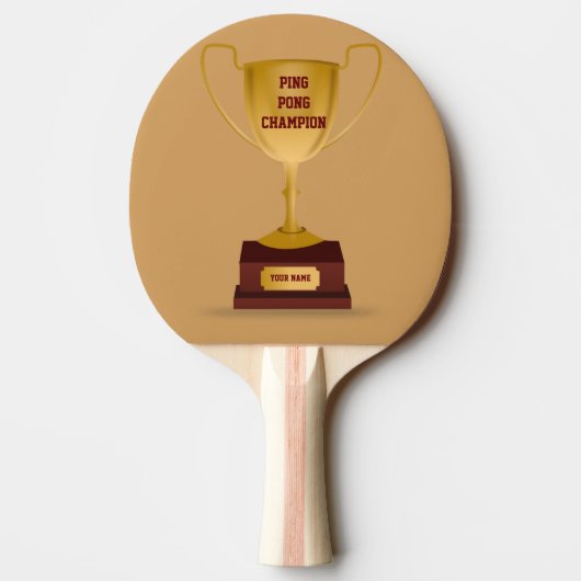 Ping Pong Champion Trophy Paddle Tafeltennisbatje (Achterkant)