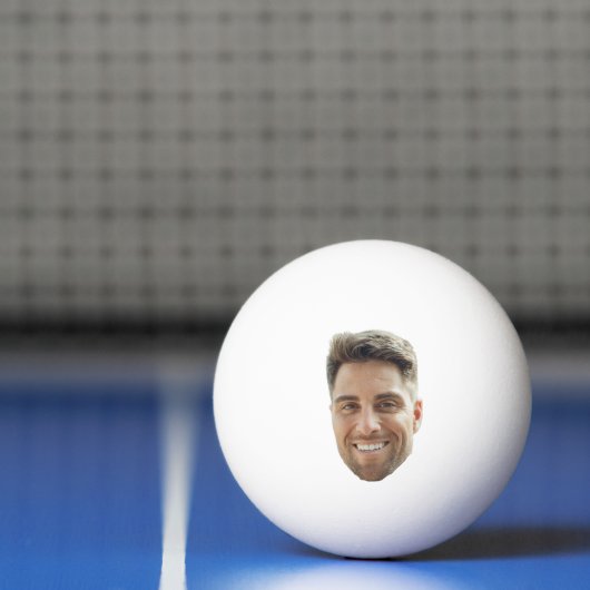 Ping Pong Conception de balle de ping-pong blanche à visage (Filet)