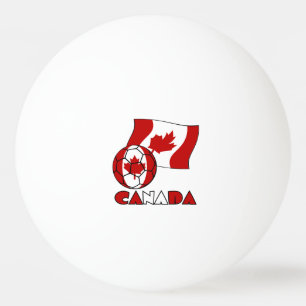 Ping Pong Drapeau canadien avec balle de football