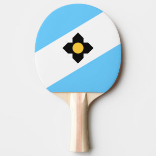 Ping Pong Drapeau de Madison, Wisconsin Raquette de Ping-Pon
