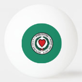 Ping Pong Drapeau de Worcester, Massachusetts Balle de Ping- (Dos)