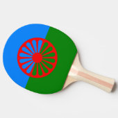Ping Pong Drapeau officiel romani des gitans Raquette de pin (Côté)