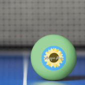 Ping Pong Fleurs de soleil sur Bleu ping-pong balle (Filet)