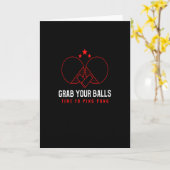 Ping Pong Gezegde Funny Kaart (Gele Bloem)