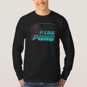 Ping Pong Grunge Spelballen Tafels Tennis T-shirt