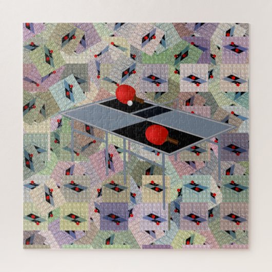 Ping Pong, Jigzaag Puzzle Legpuzzel (Verticaal)