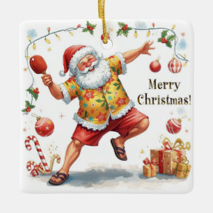 Ping Pong Kerst met Sinterklaas Keramisch Ornament