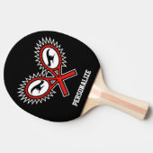 Ping Pong Logo de la raquette croisée pagaie de ping-pong de (Côté)