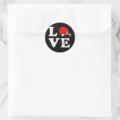 Ping Pong Love Table Tennis  Ronde Sticker (Tas)