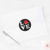 Ping Pong Love Table Tennis  Ronde Sticker (Envelop)