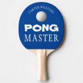 PING PONG MASTER Speciaal bewerkbaar blauw Tafeltennisbatje (Voorkant)