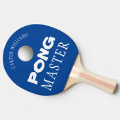PING PONG MASTER Speciaal bewerkbaar blauw Tafeltennisbatje (Zijkant)