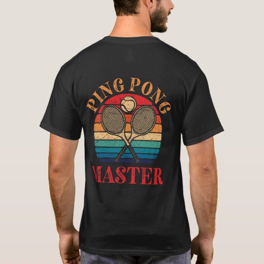 Ping Pong Master Table Tennis Paddle T-shirt (Achterkant)