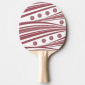 Ping Pong Paddle Abstract Bourgogne & witte streep Tafeltennisbatje (Voorkant)