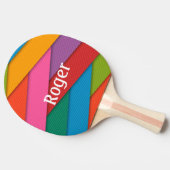Ping Pong Paddle Abstract Kleurrijk Tafeltennisbatje (Zijkant)