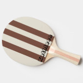 Ping Pong Paddle Beige Zwart Tafeltennisbatje (Zijkant)
