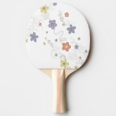 Ping Pong Paddle Bloemen Roze Pastel Tafeltennisbatje (Voorkant)
