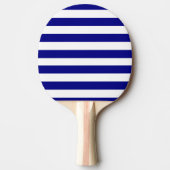 Ping Pong Paddle Blue & White Stripe Tafeltennisbatje (Voorkant)
