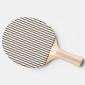 Ping Pong Paddle Brown & White Stripe Tafeltennisbatje (Zijkant)