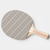 Ping Pong Paddle Brown & White Stripe Tafeltennisbatje (Zijkant)