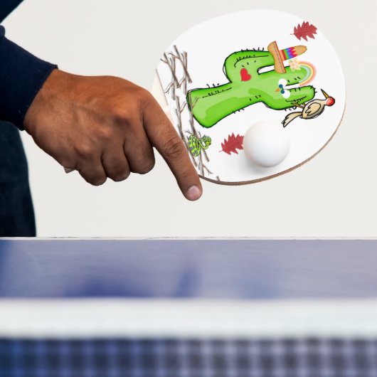 Ping Pong Paddle Cactus Bird Tafeltennisbatje (Insitu)
