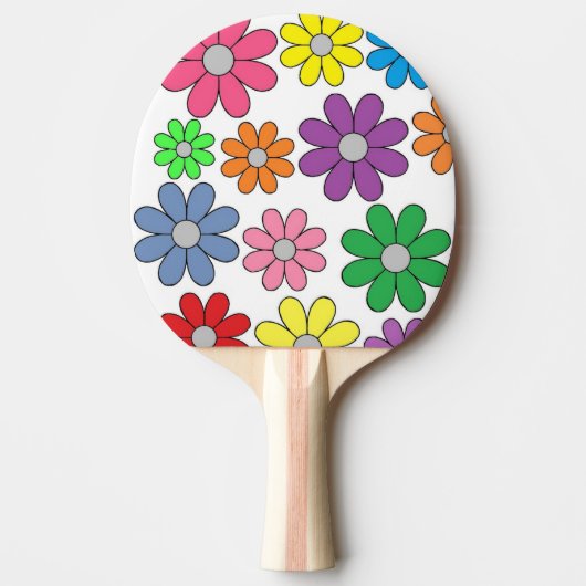 Ping Pong Paddle - Crazy Daisies! Tafeltennisbatje (Voorkant)
