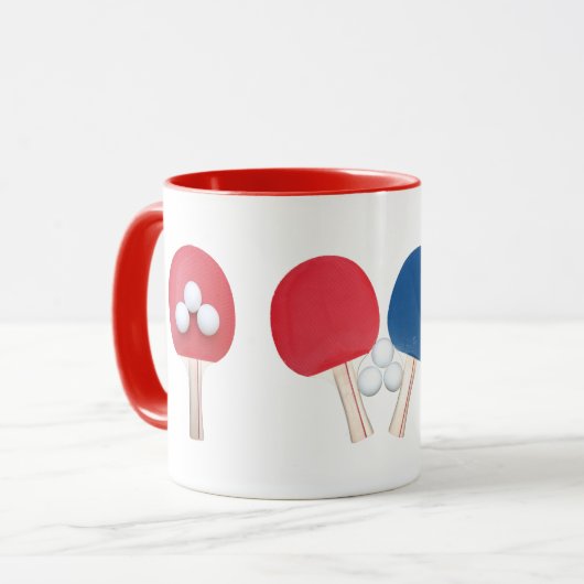 Ping Pong Paddle et Balls Mug (Devant gauche)