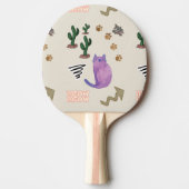 Ping Pong Paddle Feline Kat Kitten Meow Tafeltennisbatje (Voorkant)