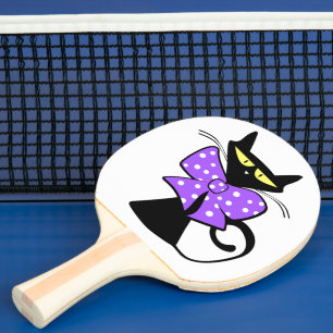 Ping Pong Paddle Feline Kat Kitten Meow Tafeltennisbatje